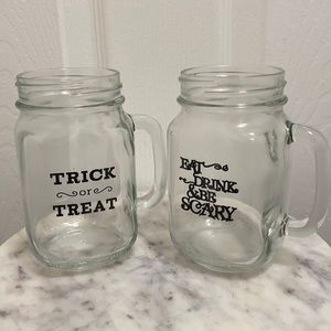 Halloween mason jar cups